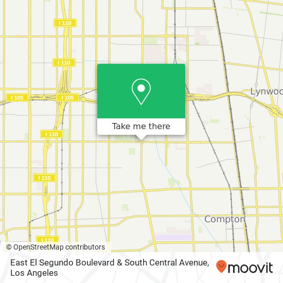 East El Segundo Boulevard & South Central Avenue map