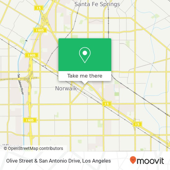 Olive Street & San Antonio Drive map