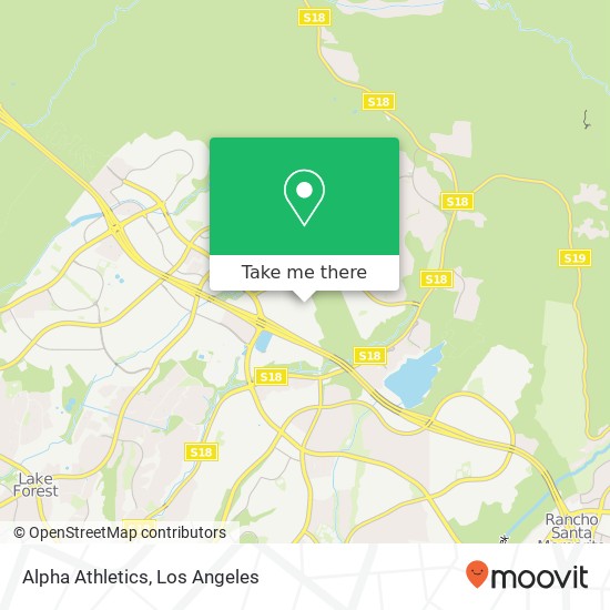 Alpha Athletics map