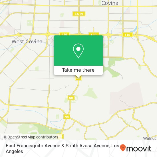 East Francisquito Avenue & South Azusa Avenue map