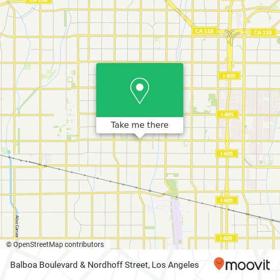 Mapa de Balboa Boulevard & Nordhoff Street