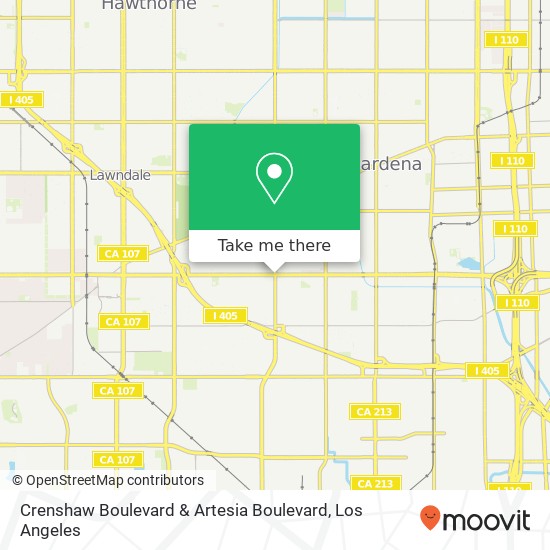 Mapa de Crenshaw Boulevard & Artesia Boulevard