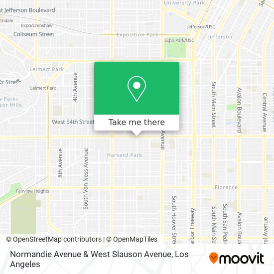 Normandie Avenue & West Slauson Avenue map