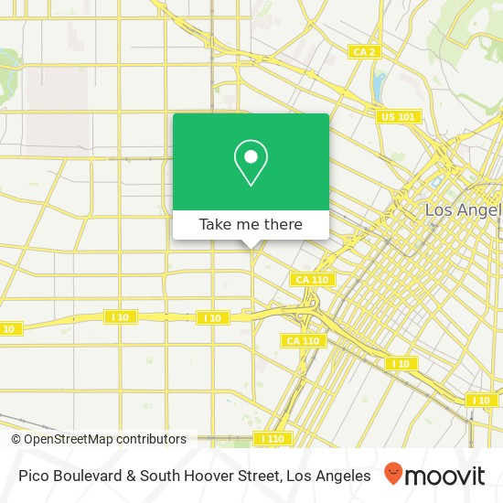 Pico Boulevard & South Hoover Street map