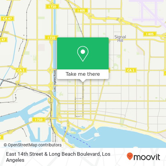 Mapa de East 14th Street & Long Beach Boulevard