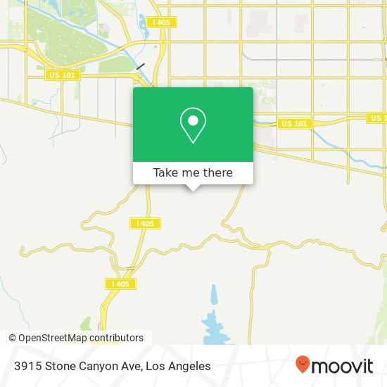 Mapa de 3915 Stone Canyon Ave