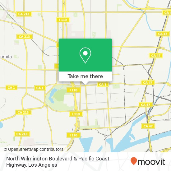 North Wilmington Boulevard & Pacific Coast Highway map