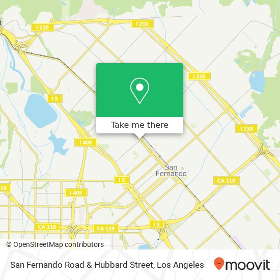 San Fernando Road & Hubbard Street map