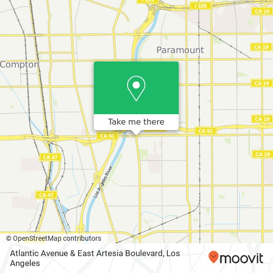 Atlantic Avenue & East Artesia Boulevard map