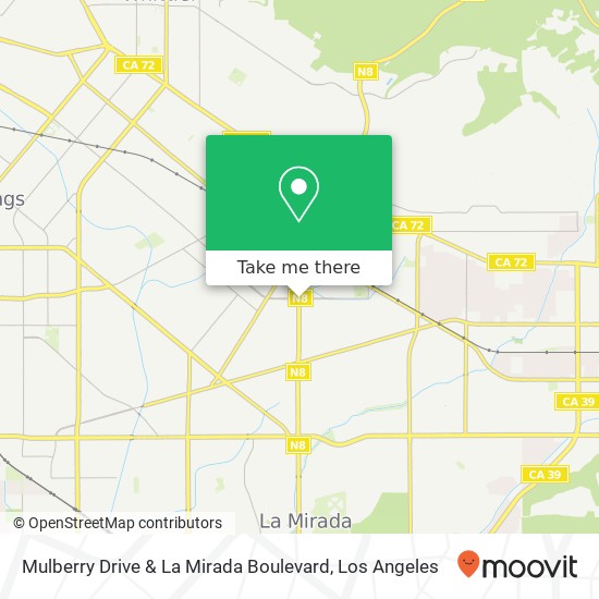 Mapa de Mulberry Drive & La Mirada Boulevard