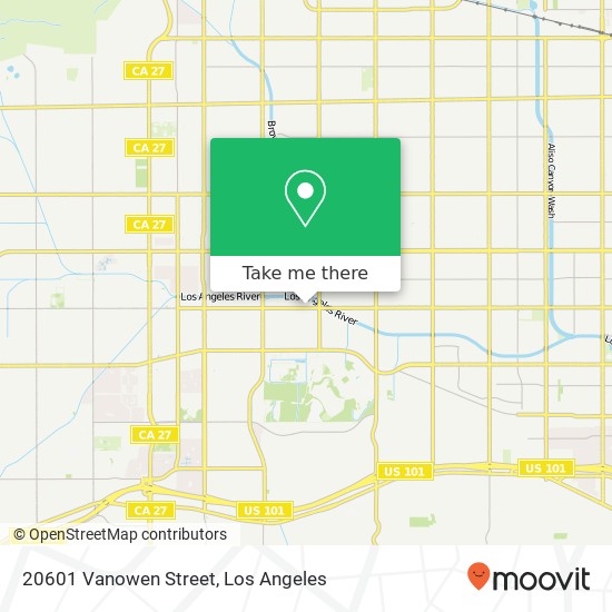 20601 Vanowen Street map