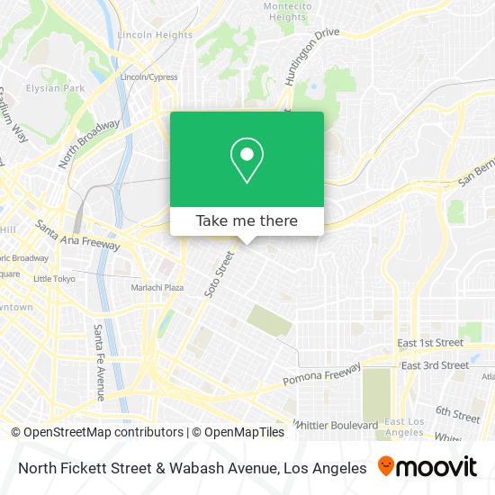 Mapa de North Fickett Street & Wabash Avenue