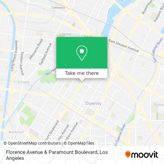 Florence Avenue & Paramount Boulevard map