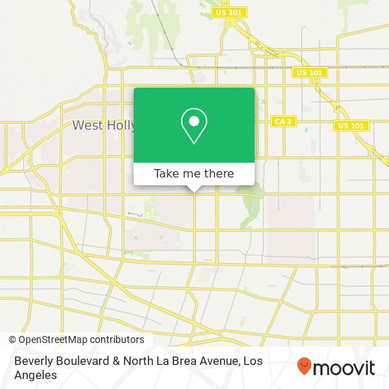 Mapa de Beverly Boulevard & North La Brea Avenue