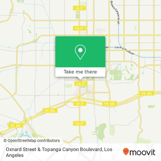 Oxnard Street & Topanga Canyon Boulevard map