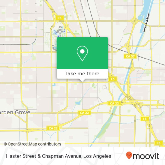 Haster Street & Chapman Avenue map
