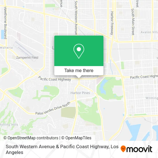 South Western Avenue & Pacific Coast Highway map