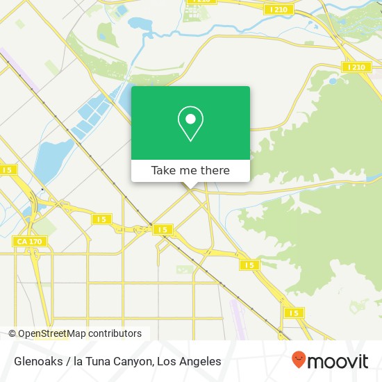 Mapa de Glenoaks / la Tuna Canyon