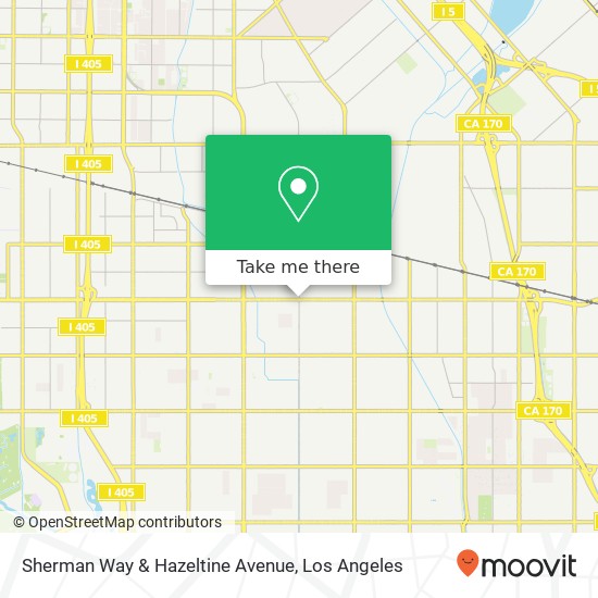 Sherman Way & Hazeltine Avenue map
