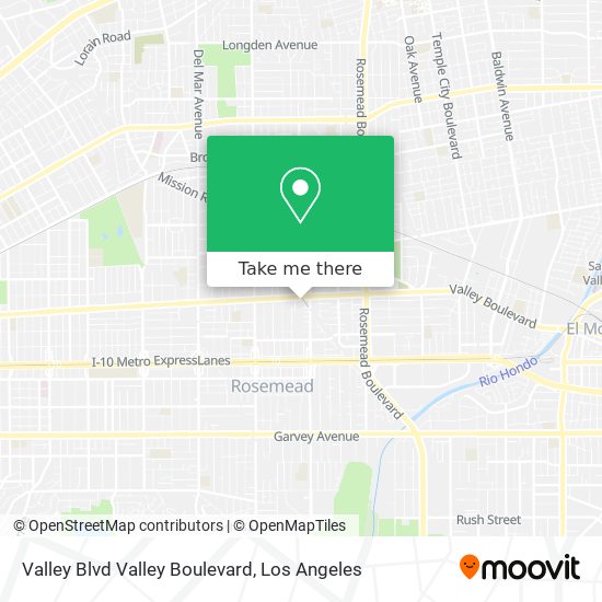 Mapa de Valley Blvd Valley Boulevard