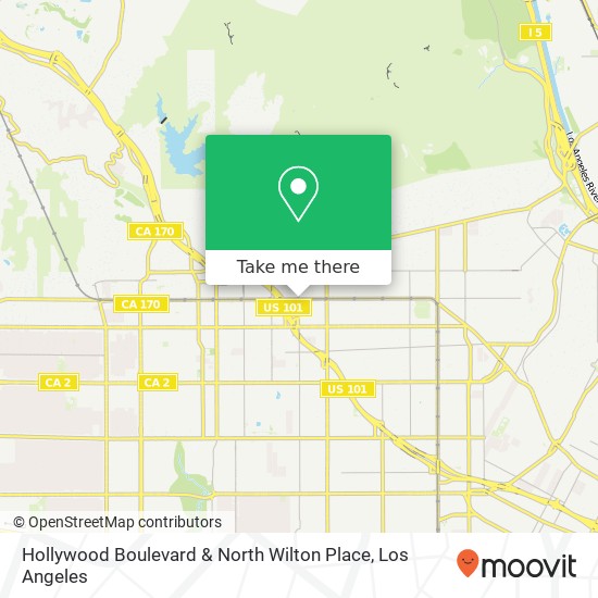 Hollywood Boulevard & North Wilton Place map