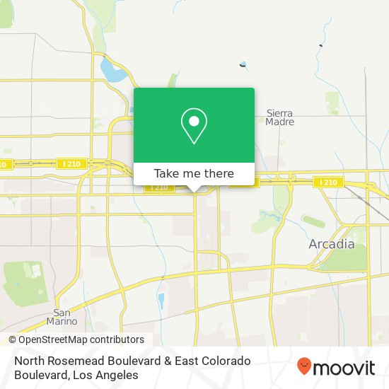 North Rosemead Boulevard & East Colorado Boulevard map