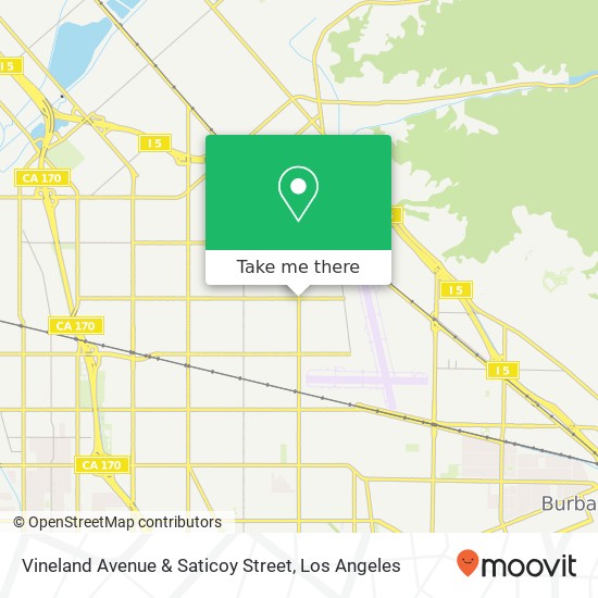 Vineland Avenue & Saticoy Street map