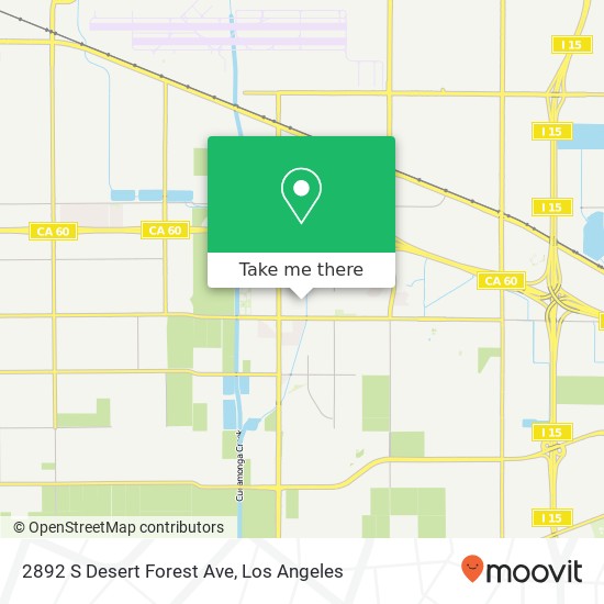 Mapa de 2892 S Desert Forest Ave