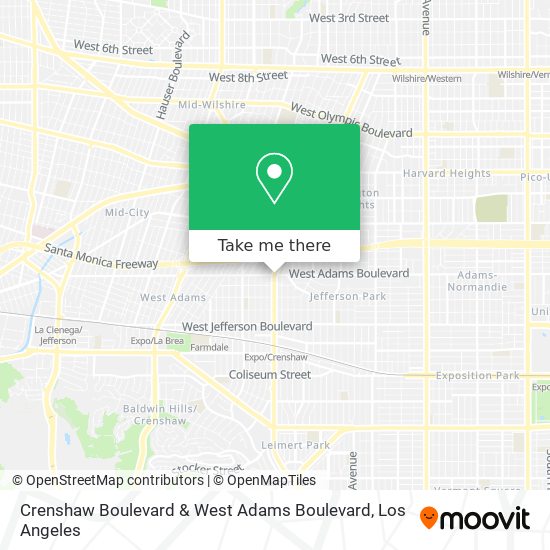 Crenshaw Boulevard & West Adams Boulevard map