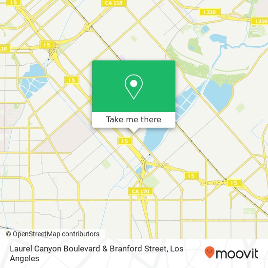 Mapa de Laurel Canyon Boulevard & Branford Street