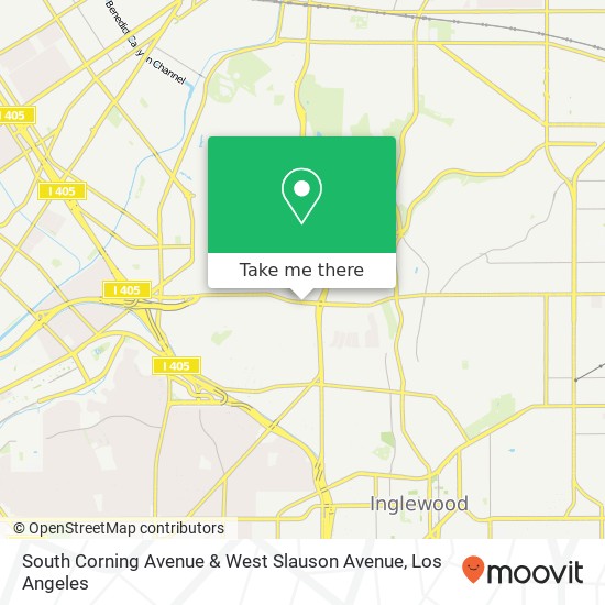 South Corning Avenue & West Slauson Avenue map