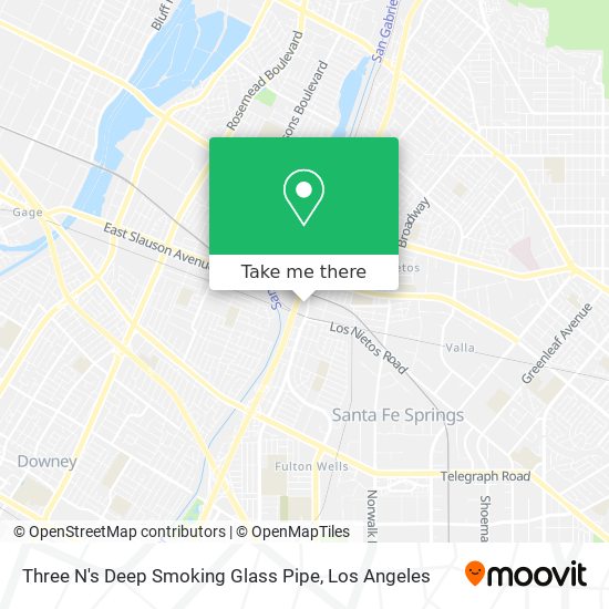 Three N's Deep Smoking Glass Pipe map