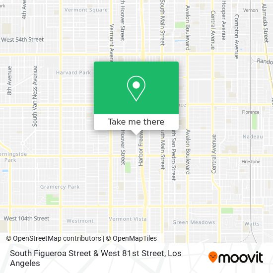 South Figueroa Street & West 81st Street map