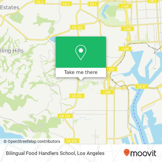 Bilingual Food Handlers School map