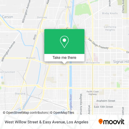 Mapa de West Willow Street & Easy Avenue