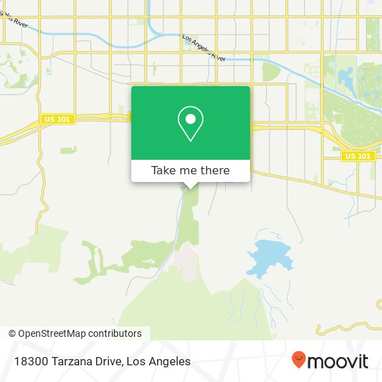 18300 Tarzana Drive map