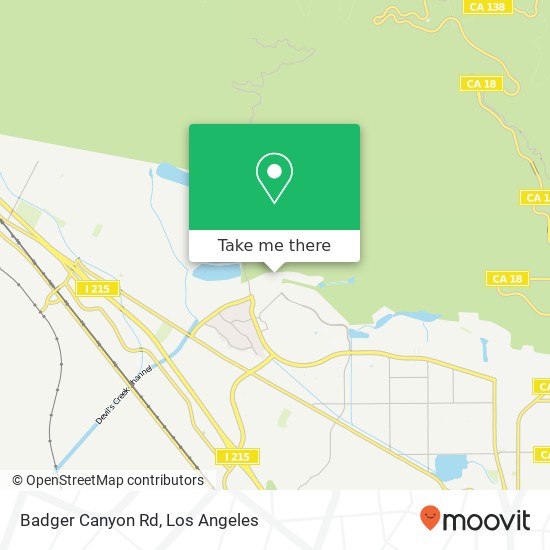 Badger Canyon Rd map