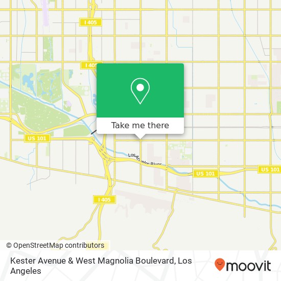 Kester Avenue & West Magnolia Boulevard map