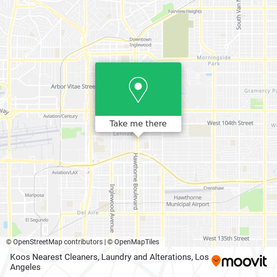 Mapa de Koos Nearest Cleaners, Laundry and Alterations