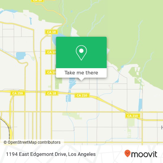 Mapa de 1194 East Edgemont Drive