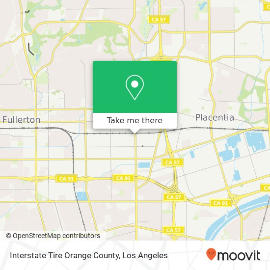 Mapa de Interstate Tire Orange County