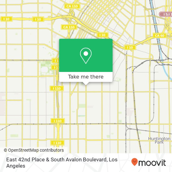 Mapa de East 42nd Place & South Avalon Boulevard