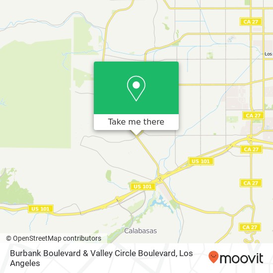 Mapa de Burbank Boulevard & Valley Circle Boulevard