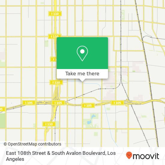 East 108th Street & South Avalon Boulevard map