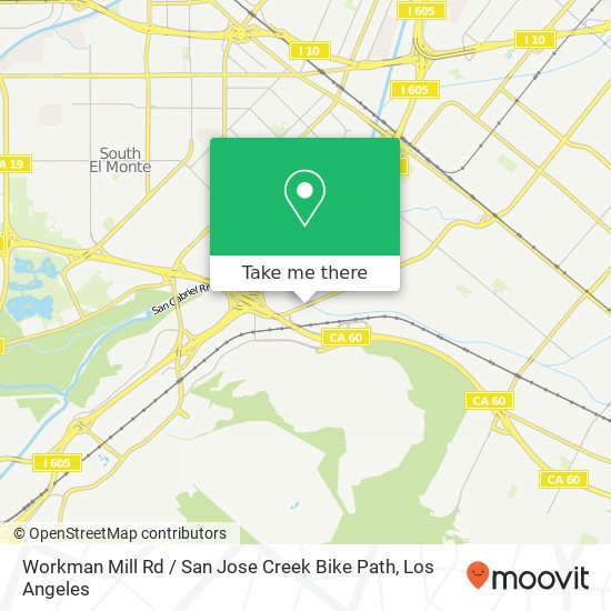 Mapa de Workman Mill Rd / San Jose Creek Bike Path