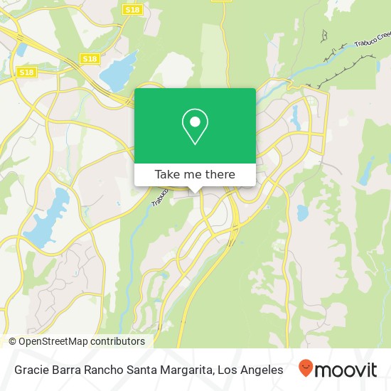 Mapa de Gracie Barra Rancho Santa Margarita