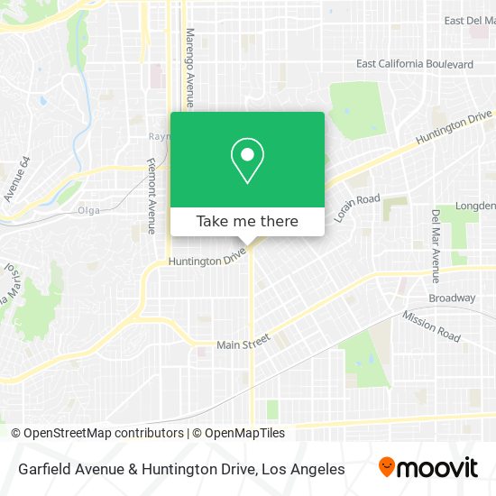 Mapa de Garfield Avenue & Huntington Drive