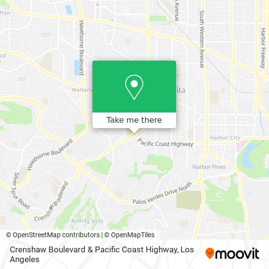 Crenshaw Boulevard & Pacific Coast Highway map