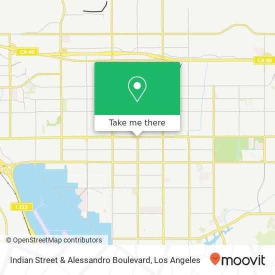 Indian Street & Alessandro Boulevard map