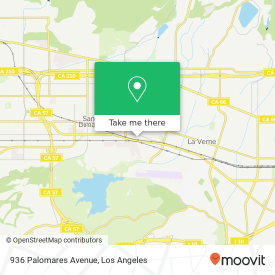 936 Palomares Avenue map